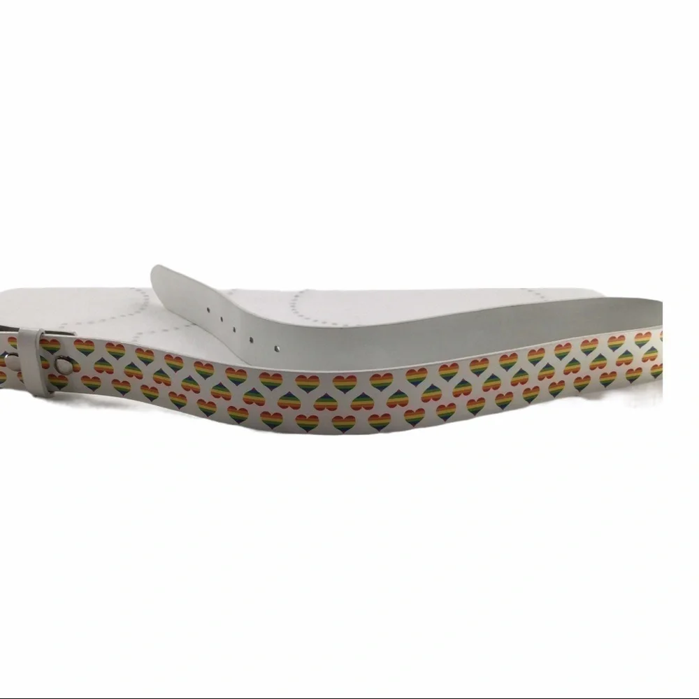 Absolutely Fresh 90’s Rainbow‎ Hearts Bonded Leather Belt